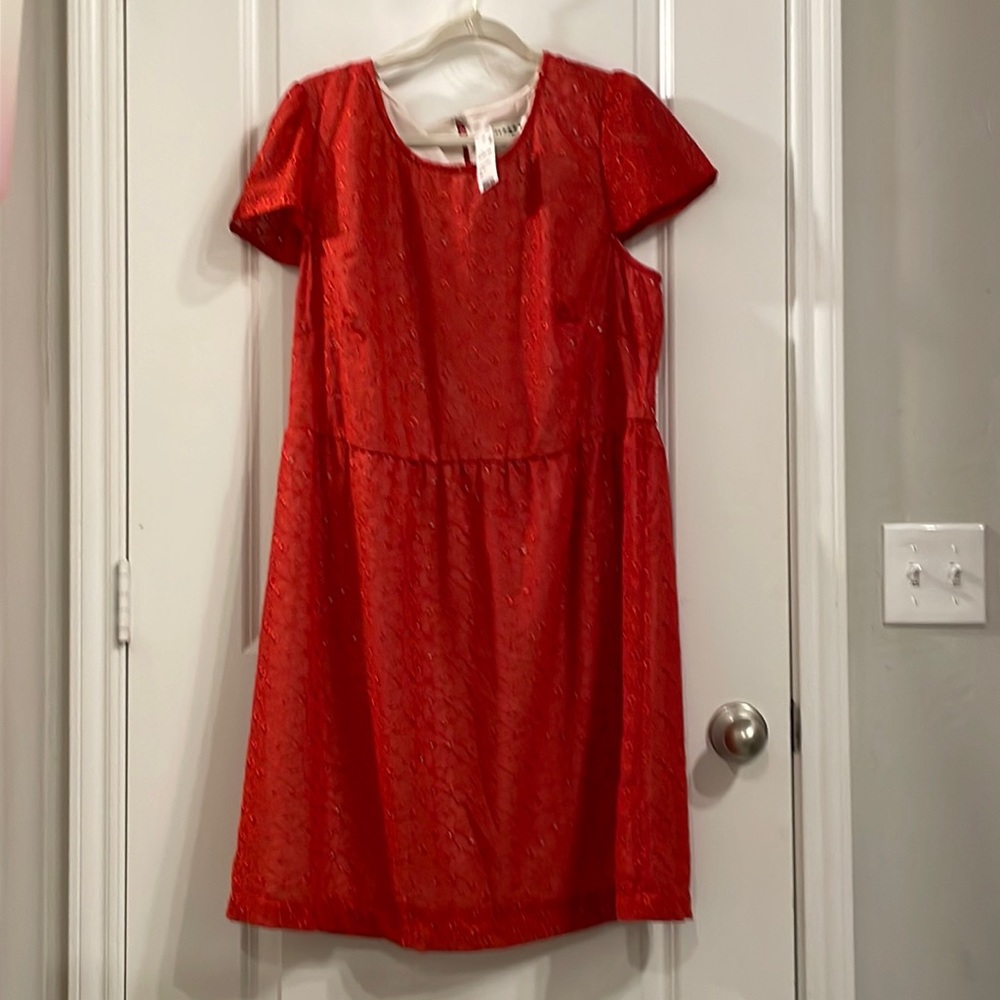 ICE brand red eyelet dress